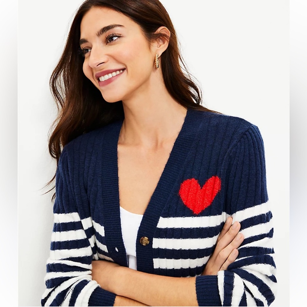 NWT Ann Taylor LOFT ❤️ Puff Sleeve V-Neck Cardigan Size: XS